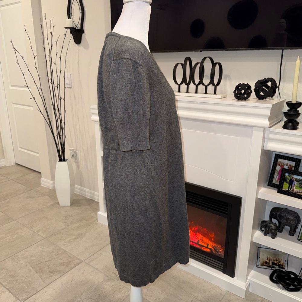 3 x 20$ Apt. 9 Charcoal V-Neck Wrap Midi Dress Size Large - Picture 4 of 10